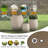 Egg-Shaped Stone-Look Planter Set Of 3 With Drainage Holes And Rubber Plug-307684651
