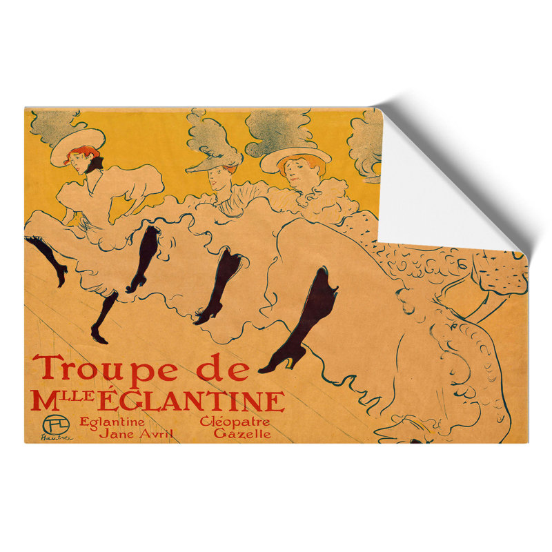 La Troupe de Mademoiselle Eglantine by Henri de Toulouse Lautrec - Frameless Print, 30cm H x 42cm W x 0.1cm D
