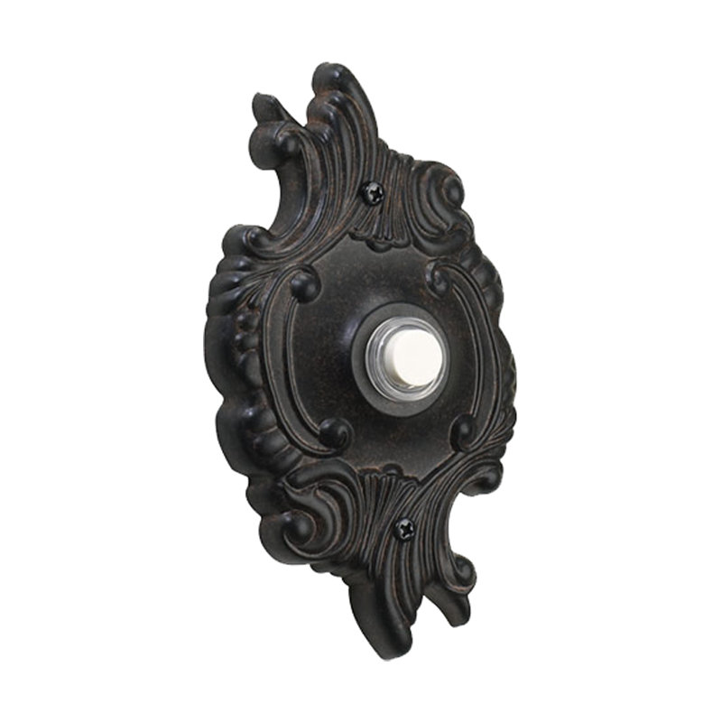 Bouton poussoir rond dans un sienna toasté