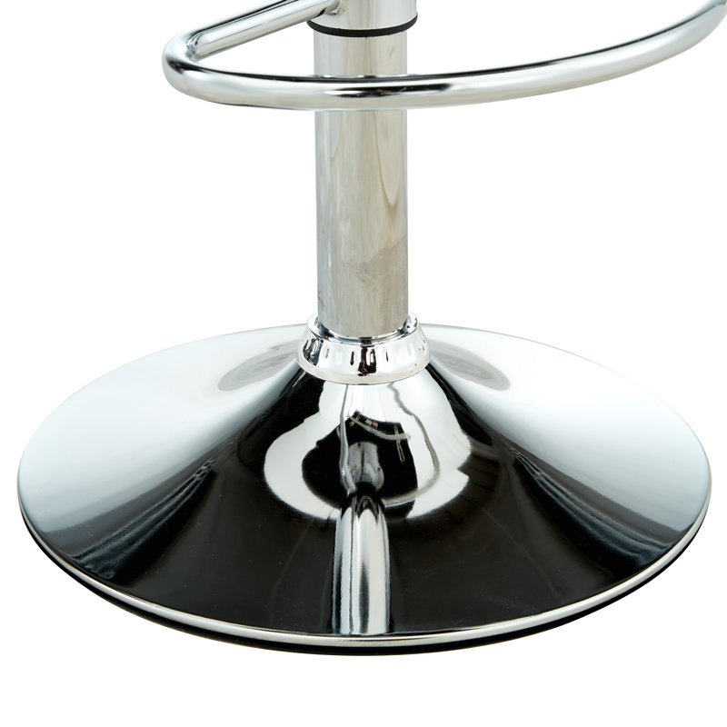 Tabouret de bar pivotant réglable Attalus, Cuir PU noir