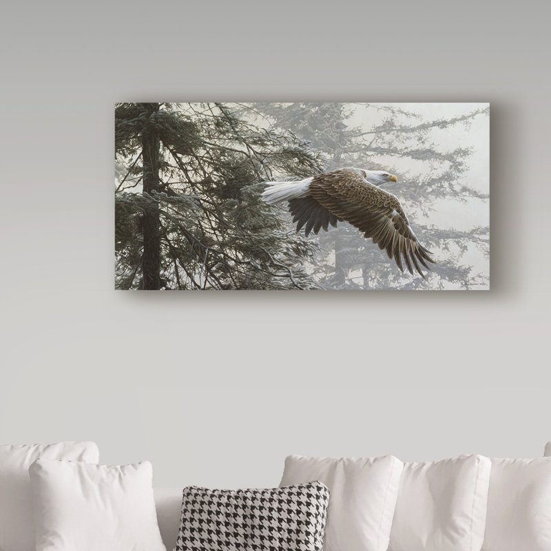 «Through The Firs» par Etelca, impression sur toile tendue, H 10 po x l 19 po x P 2 po