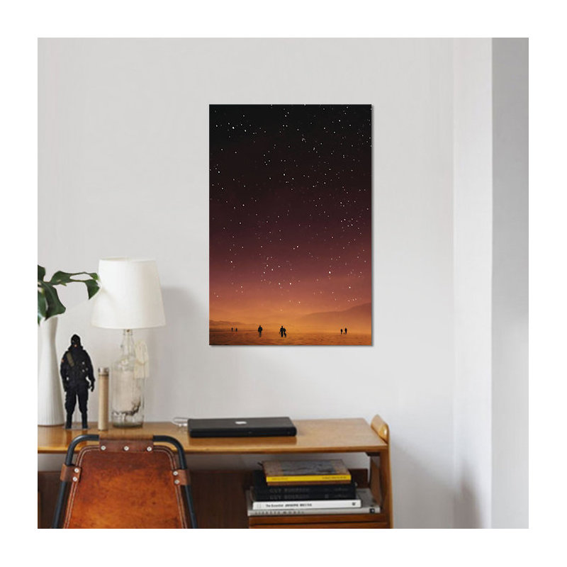 " Planet Walk " by Stoian Hitrov, 26" H x 18" W x 1.5" D, No Mat, Black Framed Canvas
