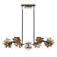 Lampe Gonselle 10 lumières Bronson en Delphine