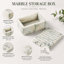 Boîte de rangement en marbre blanc sculpté-2133743803