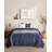 Splendid Maddie Rayon Blend Velvet 3-Piece Quilt Set - Silky & Lush, Navy, Full/Queen-93875616-93875617