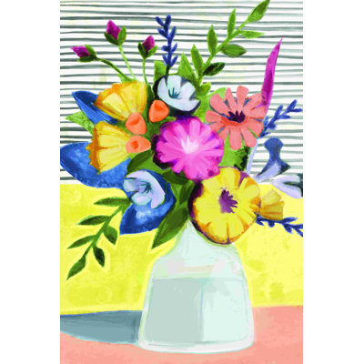 Floral peint dans un vase