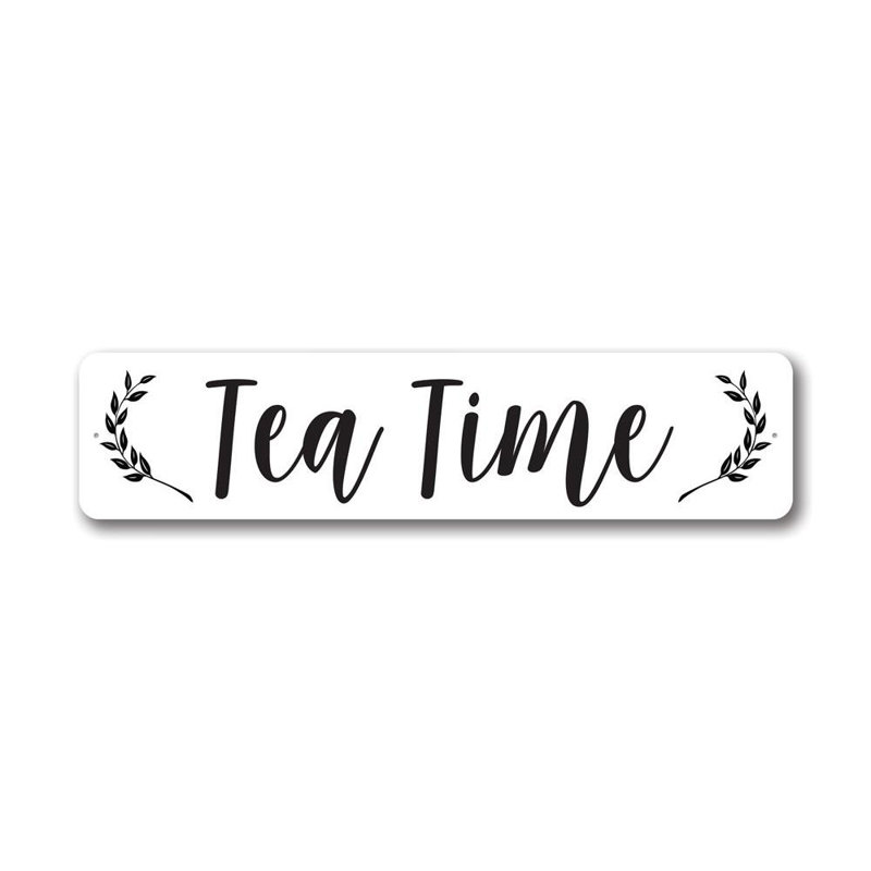 Plaque en aluminium Tea Time, H 6 po x l 24 po x P 0,06 po