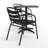 Gearard Square Aluminum Indoor-Outdoor Table Set with 2 Slat Back Chairs-92070850-92070851