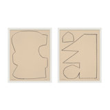 Outlines 9 & 10, Set Of 2 By Michael Kempen - Framed Wall Art