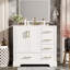 Meuble-lavabo traditionnel 36 po avec lavabo en céramique, armoire de salle de bain avec deux portes à fermeture douce et quatre tiroirs-111933330