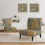 Fauteuil de chambre rembourré Glam Metallic Form I - Modern