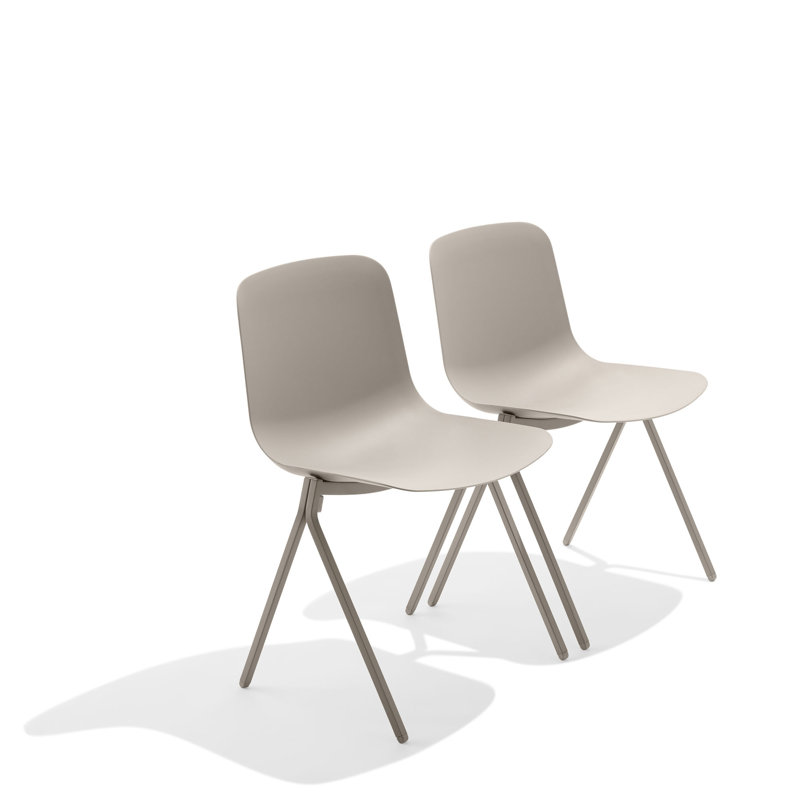 Chaise d'appoint Key, ensemble de 2, Gris