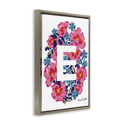 "Floral" avec lettre E encadrée par Hannah Louise Byatt
