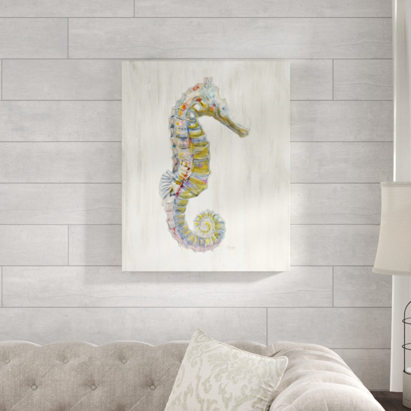 «Seahorse Right» par JP Kilkenny - impression, L 24 po x H 30 po x P 1,5 po, Couche de verre