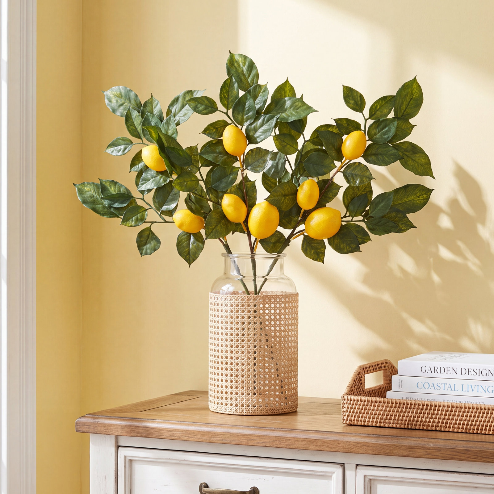 20'' Faux Salal Leaf Lemon Plant