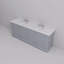 Ensemble de meuble-lavabo double l 84 po x P 22 po avec comptoir en quartz blanc et robinet-954740658