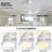 Whisper 54" 3-ABS Blade Modern Smart Ceiling Fan with LED Lights and Remote-604553344