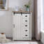 Armoire, ferme moderne, rangement à 5 tiroirs, commode avec porte de grange coulissante, commode haute, commode