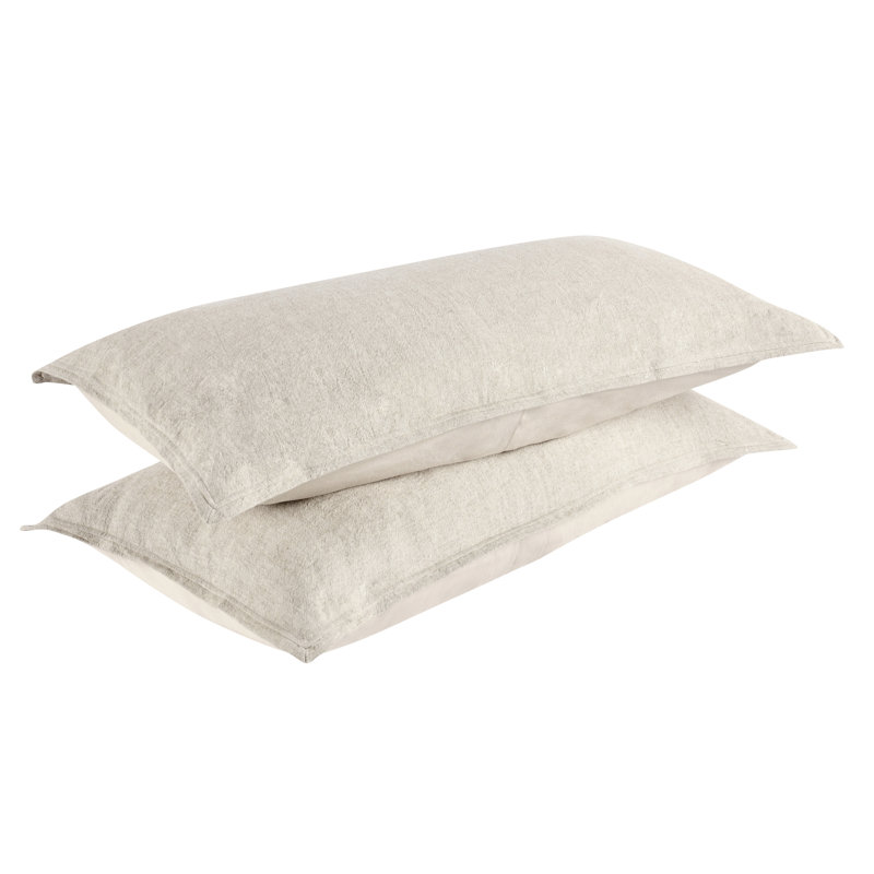 Talia Linen Pillow Sham, King, Beige