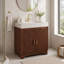 Meuble-lavabo avec plateau en pierre frittée et pieds en contreplaqué Heywood-513231426