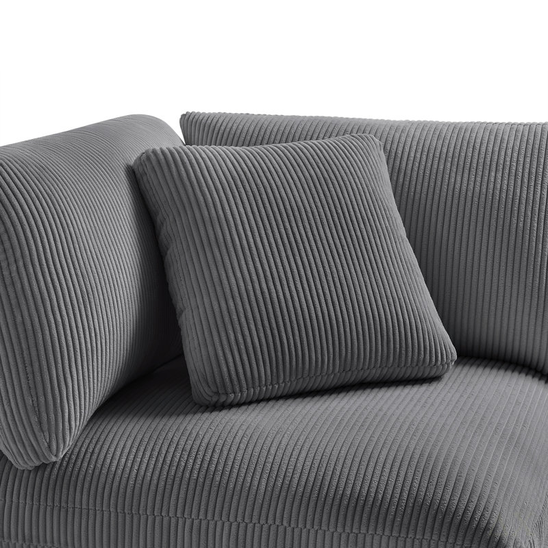 Canapé modulaire 2 pièces Chelsea, Charcoal Polyester