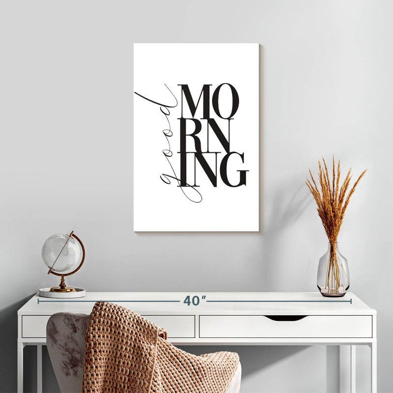Tergel Good Morning Typography, 24" H x 16" W