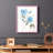Sketchy Blue III Framed Print - Solid Wood-378331086-378331087