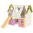 Full Size House Loft Bed With Sills And Tents, Solid Wood Loft Bed With Ladders And Slide, Chic Design With Lights, No Box Spring Needed, Natural+pink-2114181130-2114181132