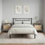 40 cm W Galvanised Steel Bedside Table