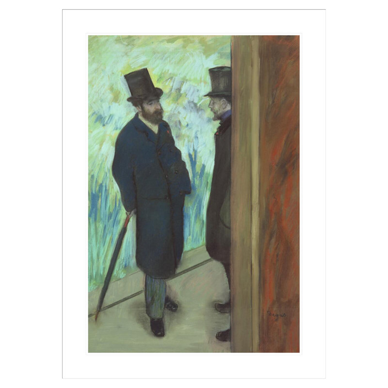 «Friends at the Theatre» Ludovic Halevy (1834-1908) et Albert Cave (1832-1910) par Edgar Degas, impression giclée encadrée