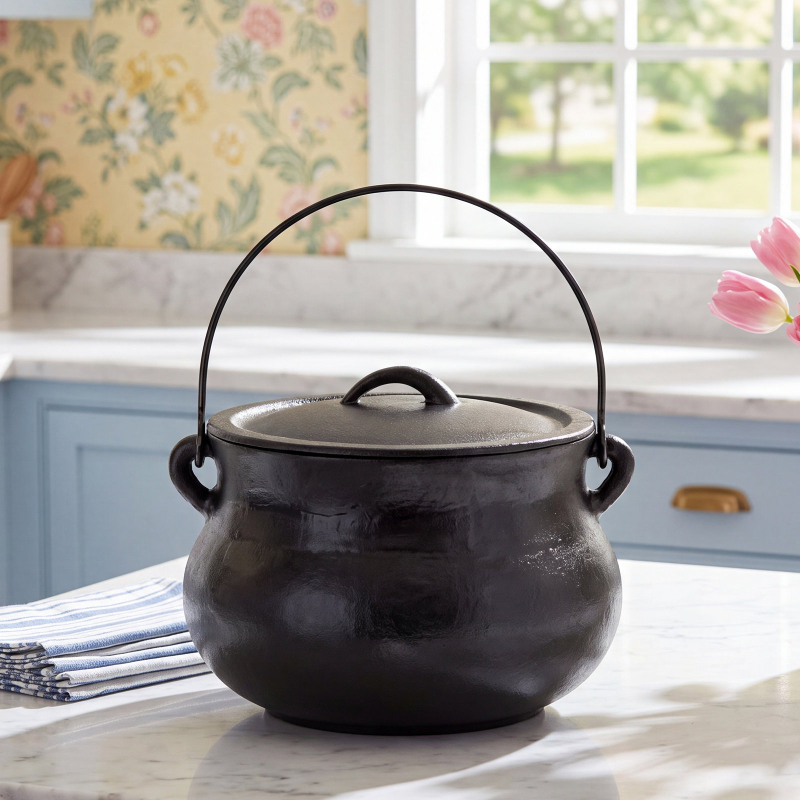 Smith and Clark 4qt Pre-Seasoned Iron Cauldron