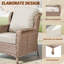 Ensemble de chaises longues d'extérieur 5 pièces avec table d'appoint et repose-pieds, chaises longues de patio pour porche ou terrasse-915055728