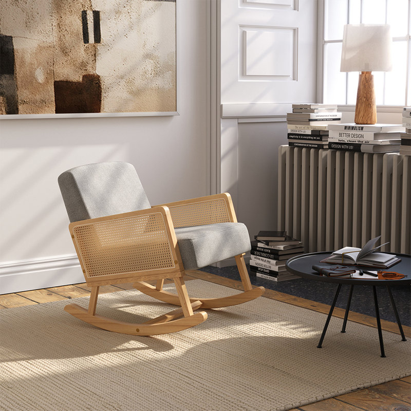 Alicio 78 cm H Wood Rocking Chair