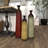Metal Tall Enameled Bottleneck Floor Decorative Vase with Chevron Pattern