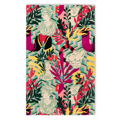 LA DOLCE VITA Handmade Wool Floral Area Rug