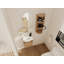 Meuble-lavabo avec lavabo et support de rangement pour petite salle de bain