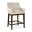 Upholstered Bar Stool with Solid Wood Frame-1862297579