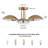 3 - Light Modern Sputnik Semi Flush Mount Ceiling Light-1159085173