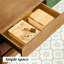 Élégante table d'appoint avec tiroirs coulissants lisses et bois d'ingénierie de ton brun, tiroir de chevet de style salon, design compact pour une utilisation à long terme