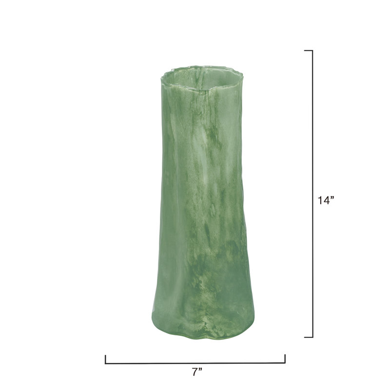 Sequoia Handmade Glass Table Vase, Small, Green