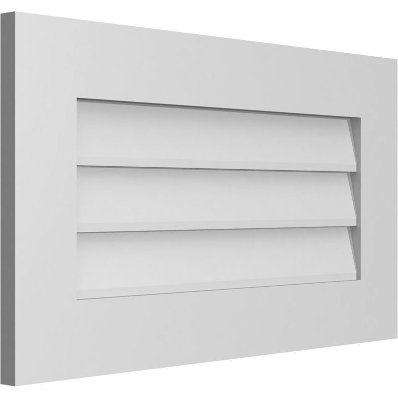 Vent à pignon rectangulaire en uréthane non-fonctionnel, 16" H x 28" W x 1" D