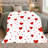 1pc Heart Print Flannel Blanket, Cute Red Hearts Pattern Soft Cozy Warm Blanket for Sofa Couch Bed Living Room Bedroom Dorm Office Travel, Home Decor All‑Season Blanket,, Valentine's Day Gift-135920975