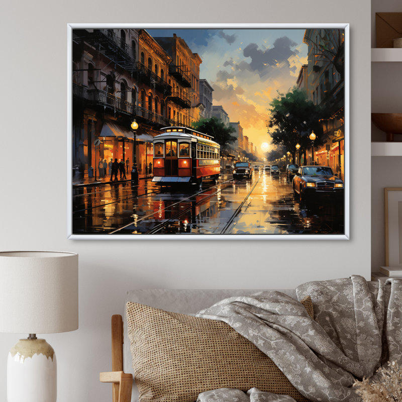 «New Orleans Cityscape Comes Alive At Night I - New Orleans», reproduction sur toile encadrée, H 34 po x l 44 po x P 1,5 po