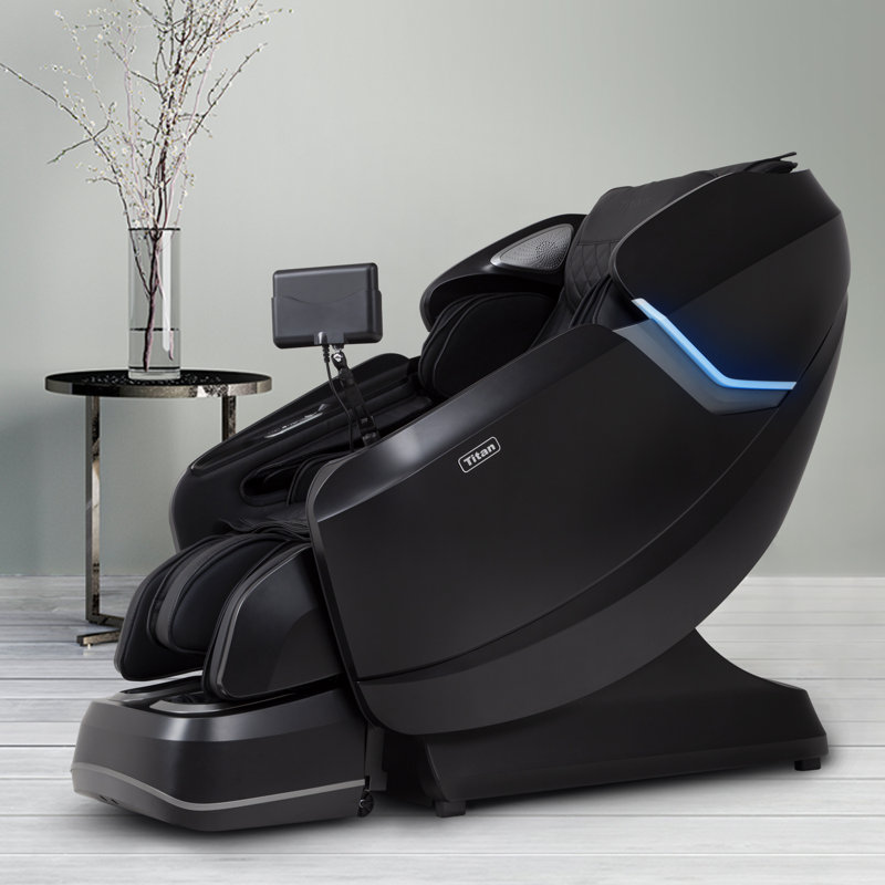 Fauteuil de massage Pro Vigor 4D, Similicuir noir, Noir