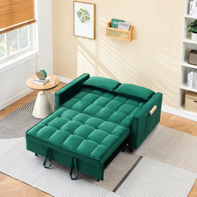 Lit en velours de 55 po, 2 sièges, panneau à base de bois et siège à ressorts en S, couleur rose, pour une décoration intérieure moderne de 55 po 2 courbée remplie de fibre de coton, pieds en métal argenté, conception de la chambre à coucher
