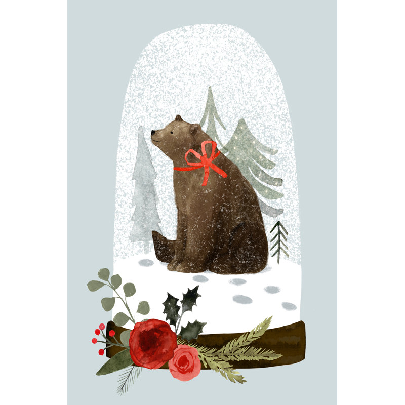 Snow Globe Village IV by Victoria Barnes - Graphic Art Print, 122cm H x 81cm W x 3.8cm D, Black Floater Frame
