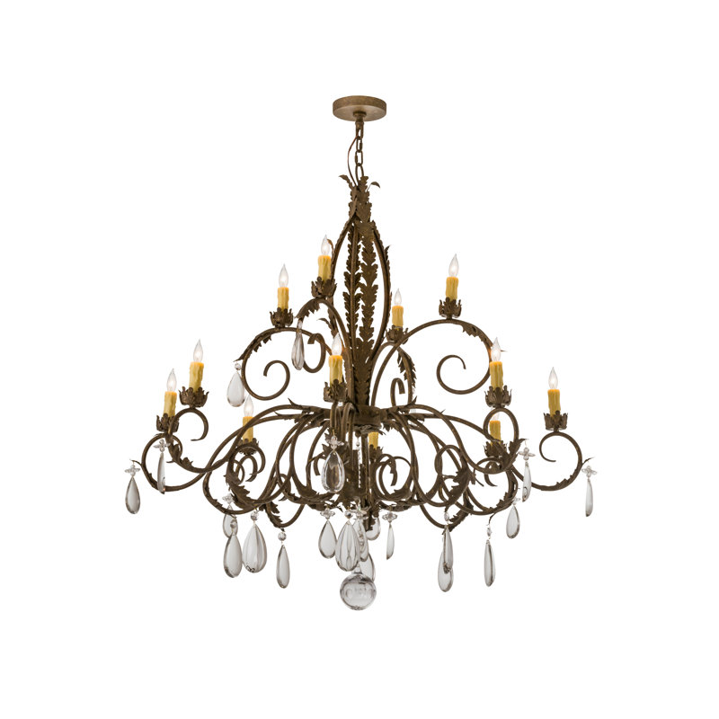 Lustre classique 12 lumières façon bougie Winchcombe