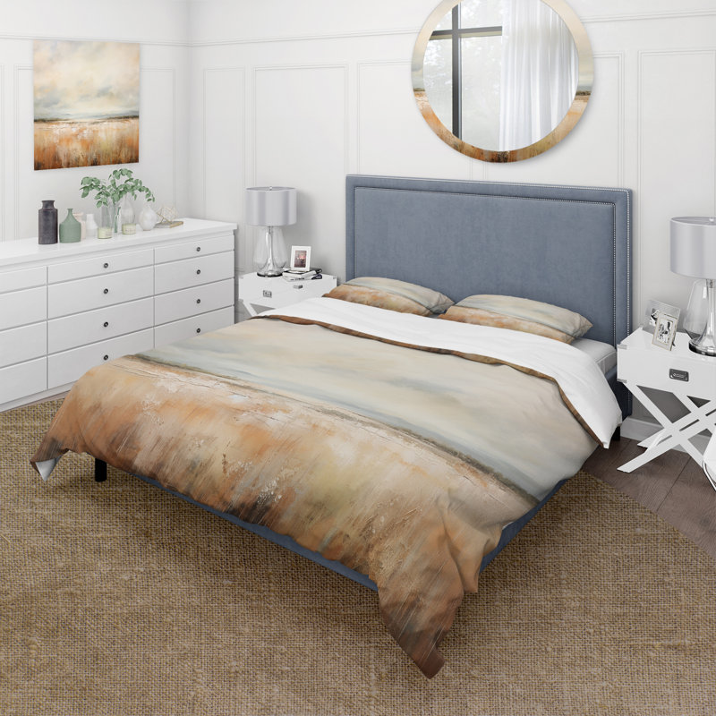 Ensemble de housse de couette Meadow Grasslands Minimalisme III - Meadow, Housse de couette pour grand lit et 2 taies décor