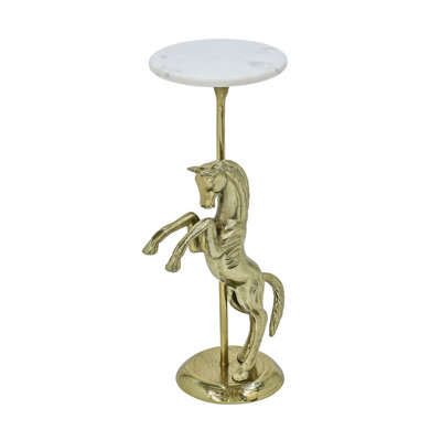 Table d'appoint Swan avec plateau en marbre blanc