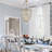 4-light Antique Brass Beaded Crystal Chandelier